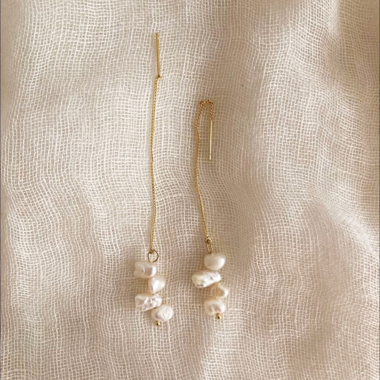 Natural Baroque Pearl Drop Earrings