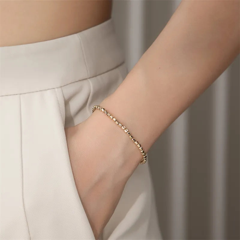 14k Gold Filled Bead Bracelet