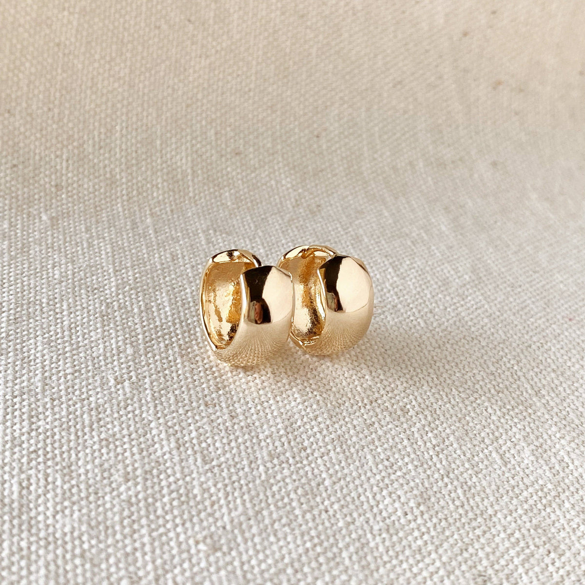 18k Gold Filled Chunky Clicker Earrings