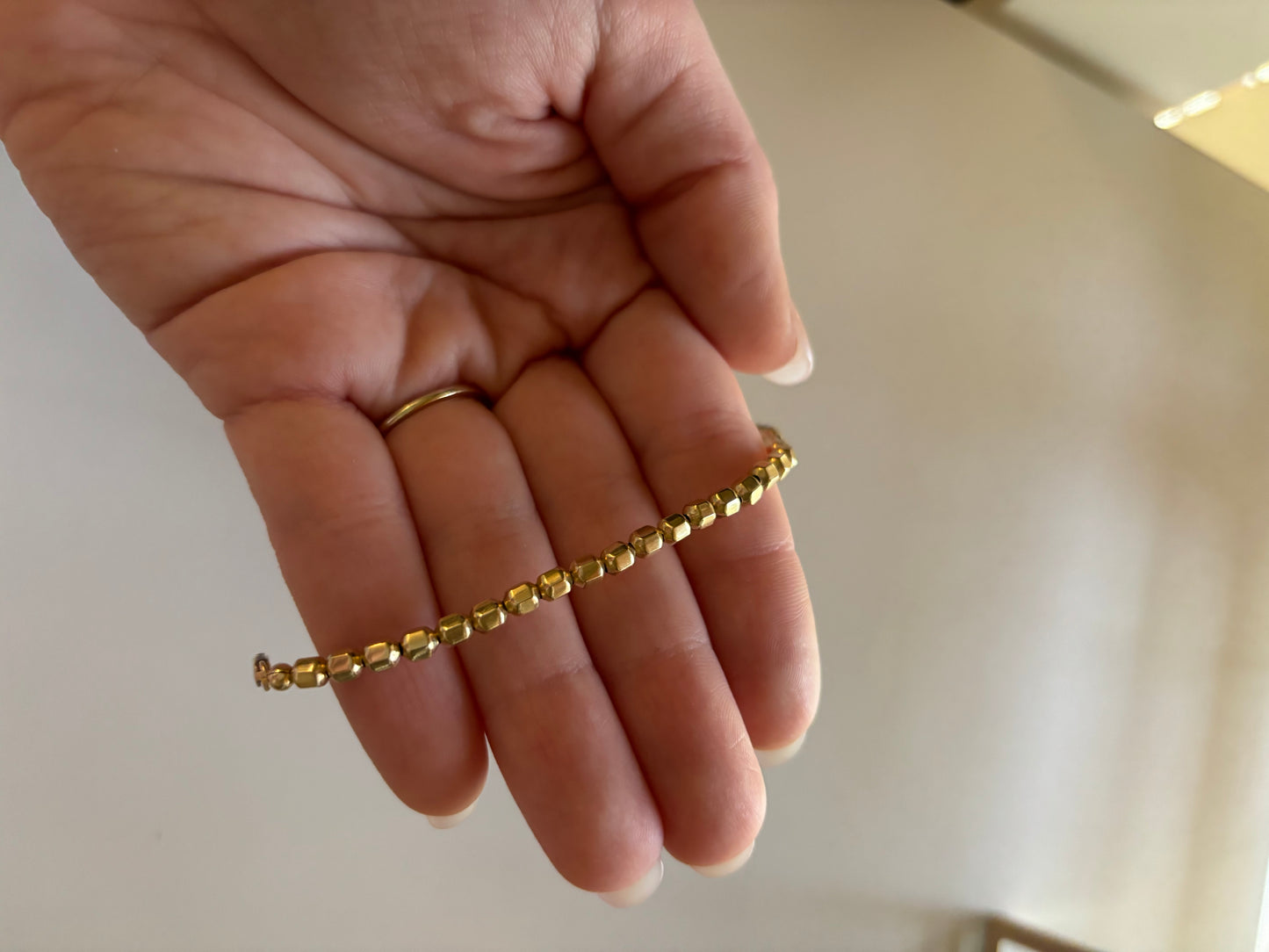14k Gold Filled Bead Bracelet