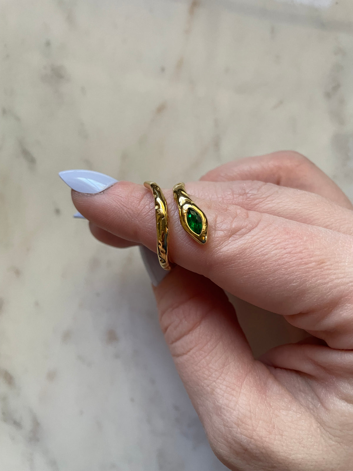Snake CZ Ring