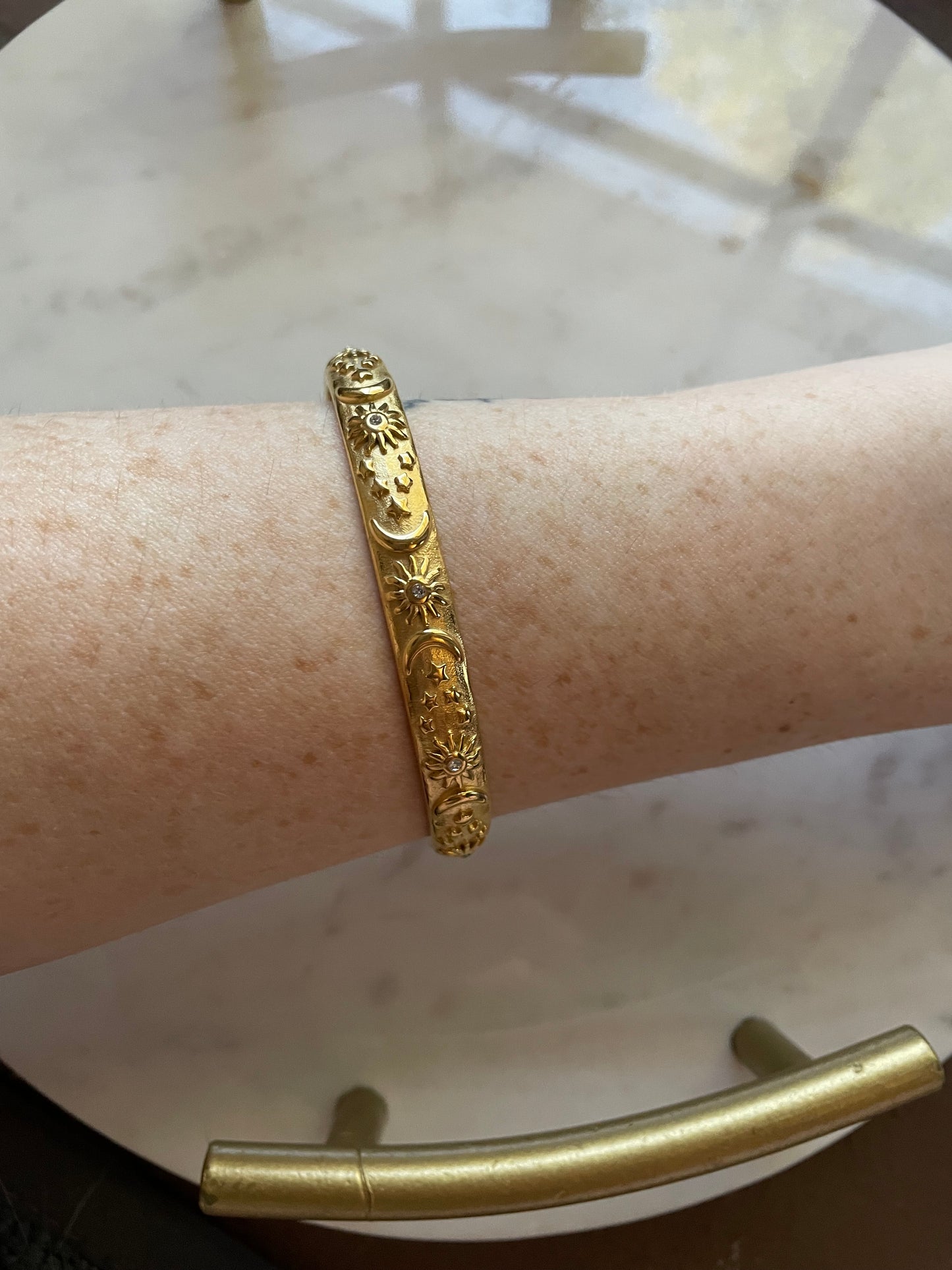 Sun and Moon Cuff Bracelet