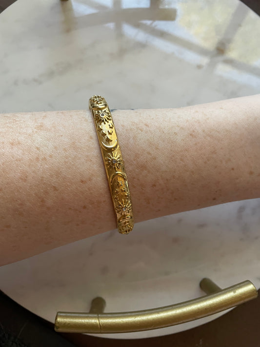 Sun and Moon Cuff Bracelet