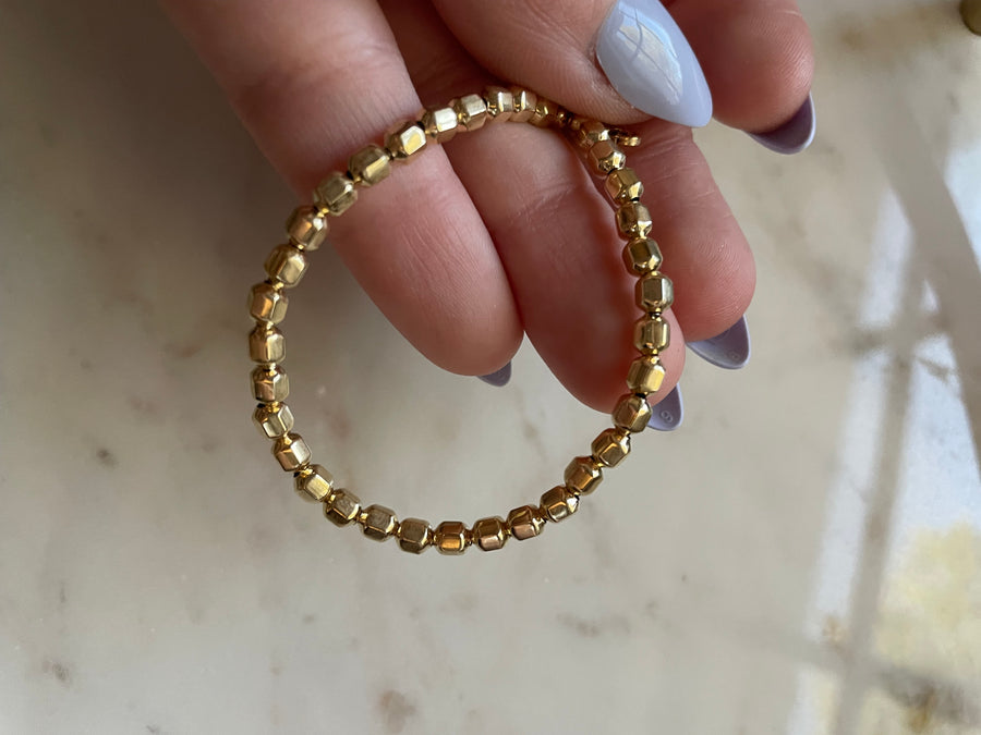 14k Gold Filled Bead Bracelet