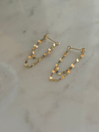 14k Gold Double Tassel Earrings