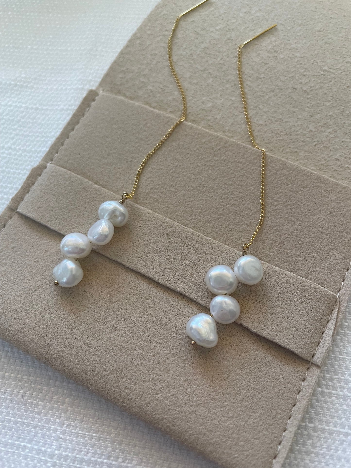 Natural Baroque Pearl Drop Earrings