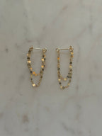 14k Gold Double Tassel Earrings