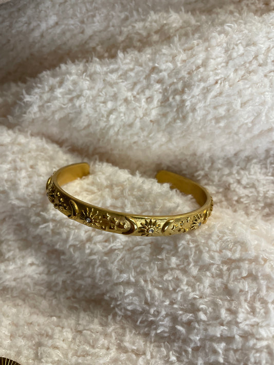 Sun and Moon Cuff Bracelet