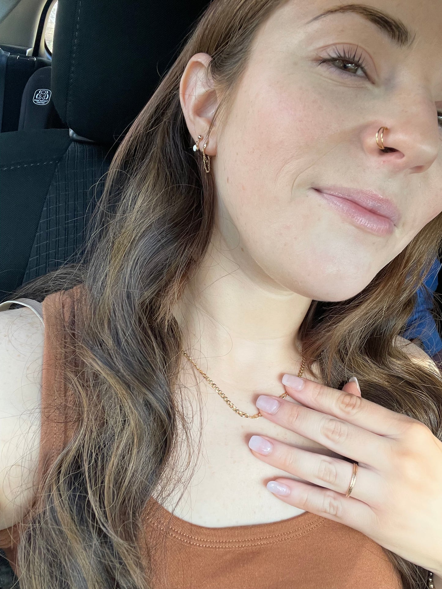 9k Gold Dangle Earrings