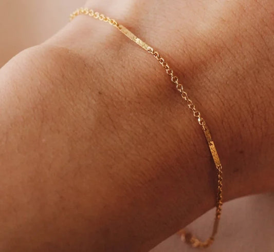 gold filled chain bracelet