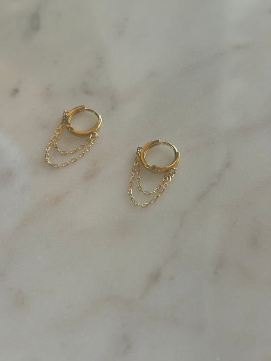 9k Gold Dangle Earrings