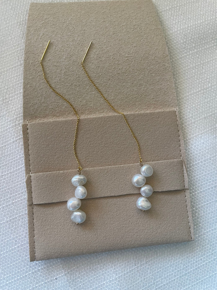 Natural Baroque Pearl Drop Earrings