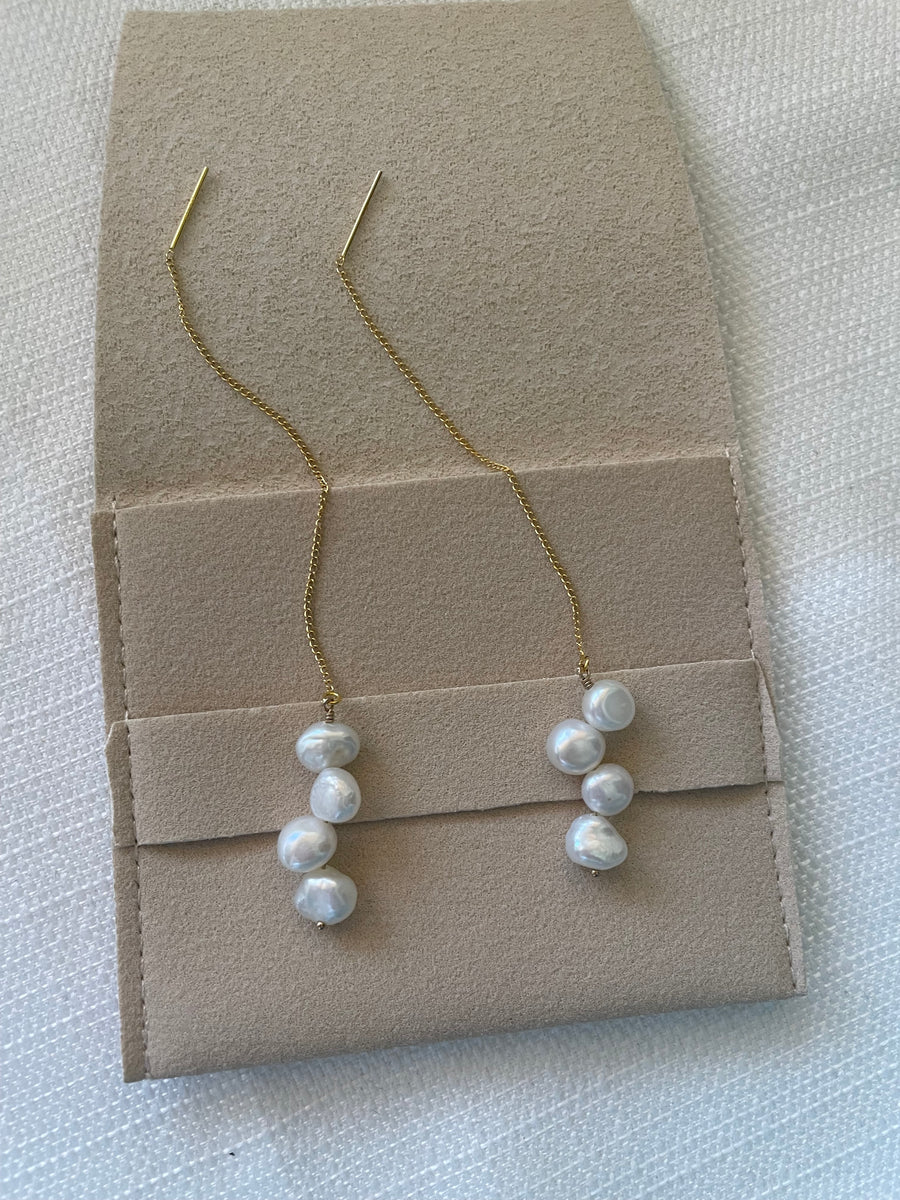 Natural Baroque Pearl Drop Earrings