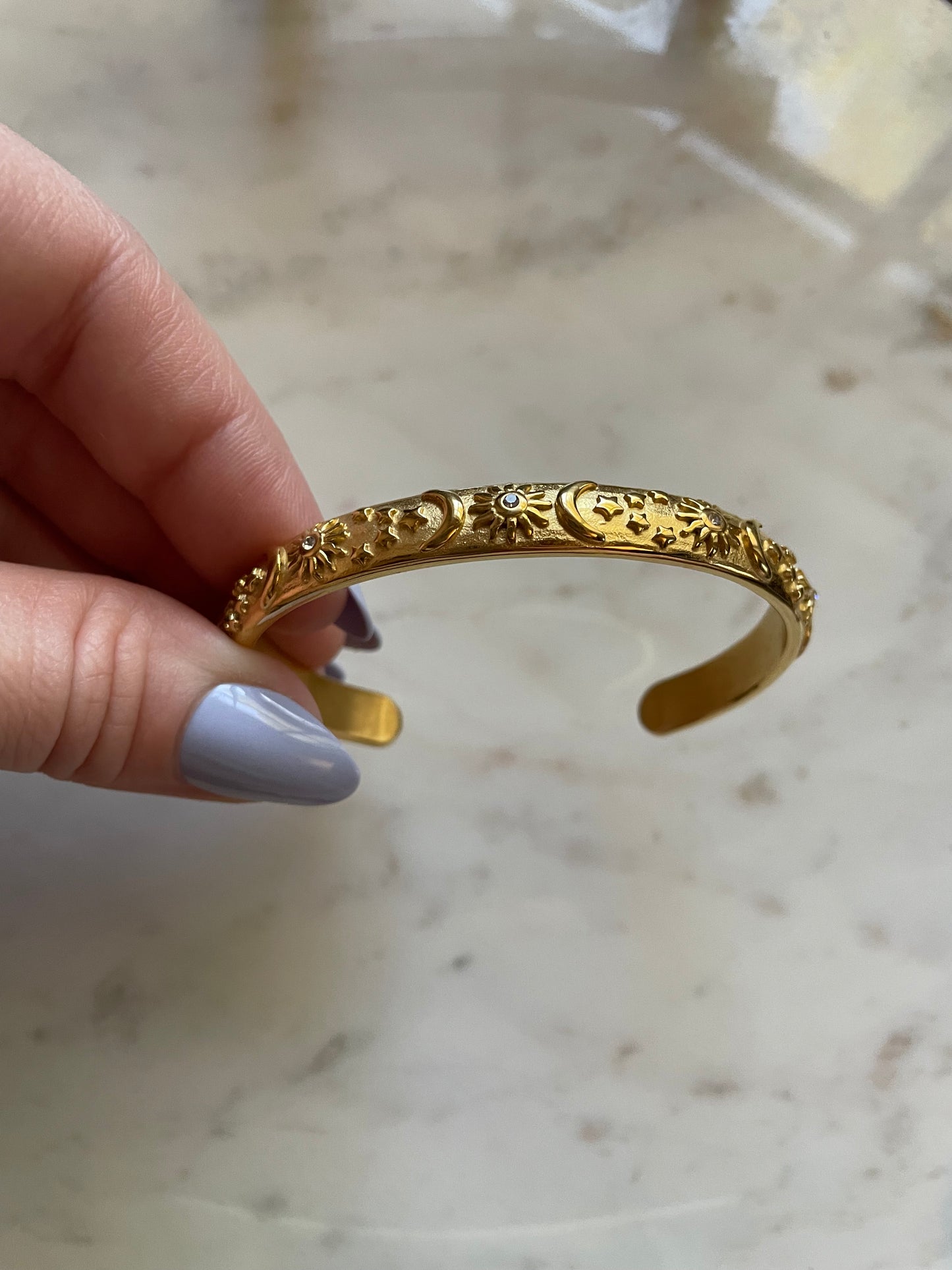 Sun and Moon Cuff Bracelet