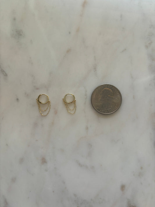 9k Gold Dangle Earrings