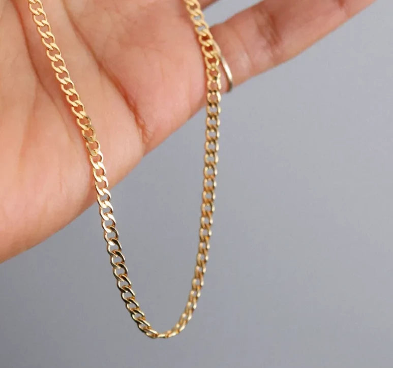 curb chain gold filled necklace