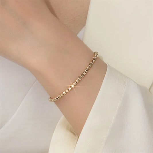 14k Gold Filled Bead Bracelet