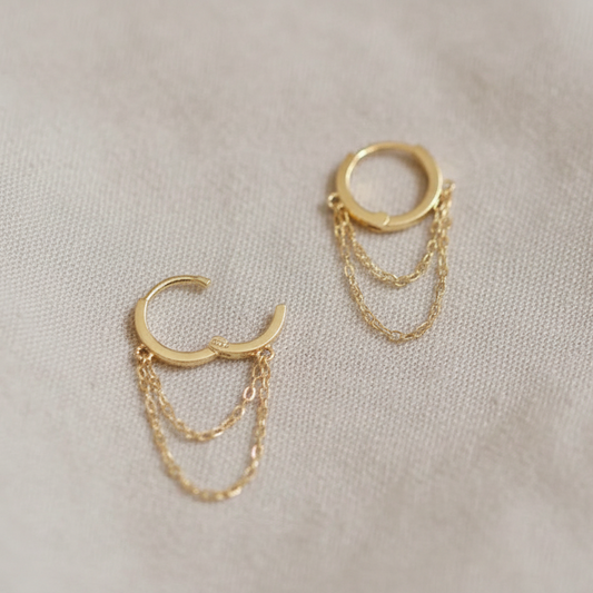 9k Gold Dangle Earrings