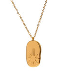 Moon and North Star Pendant Necklace