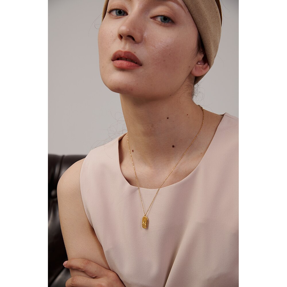 Moon and North Star Pendant Necklace