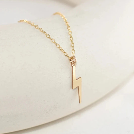 gold lightning bolt necklace