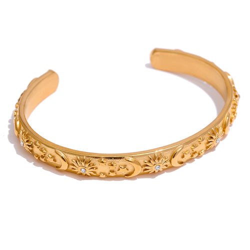 Golden Galaxy Cuff Bracelet - Sun Rhea Jewelry BoutiqueBracelets