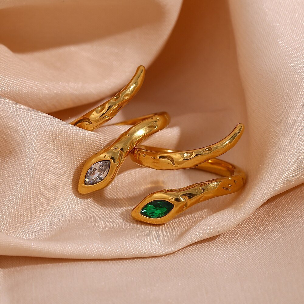 Snake CZ Ring - Sun Rhea Jewelry BoutiqueRings