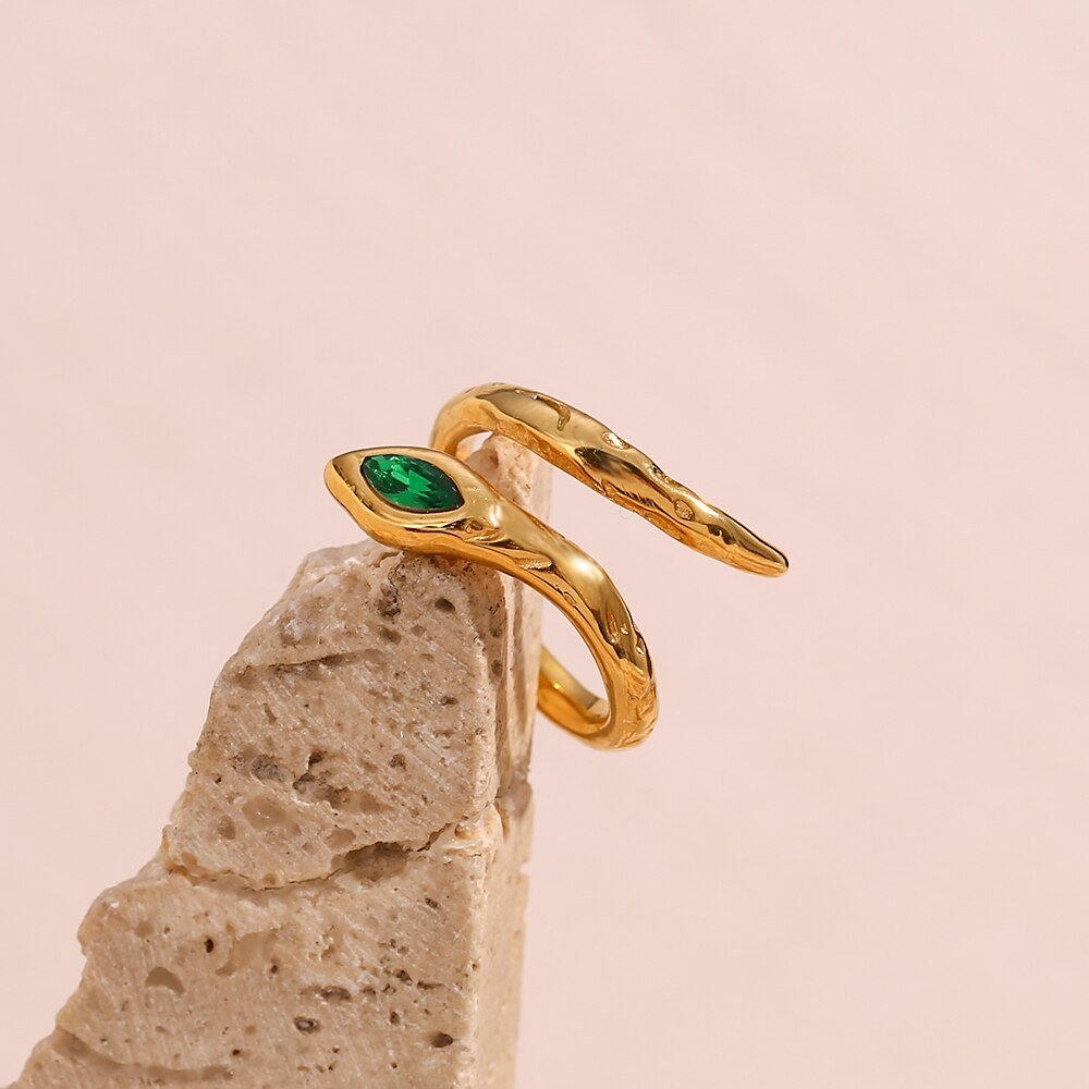 Snake CZ Ring - Sun Rhea Jewelry BoutiqueRings