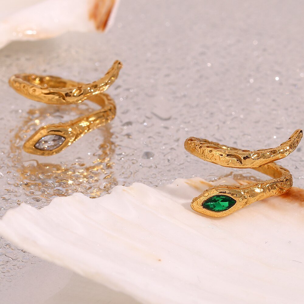 Snake CZ Ring - Sun Rhea Jewelry BoutiqueRings