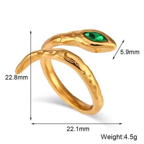 Snake CZ Ring - Sun Rhea Jewelry BoutiqueRings