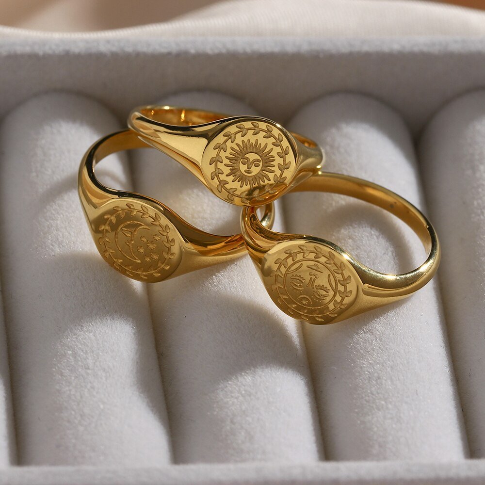 Sun and Moon Rings - Sun Rhea Jewelry BoutiqueRings