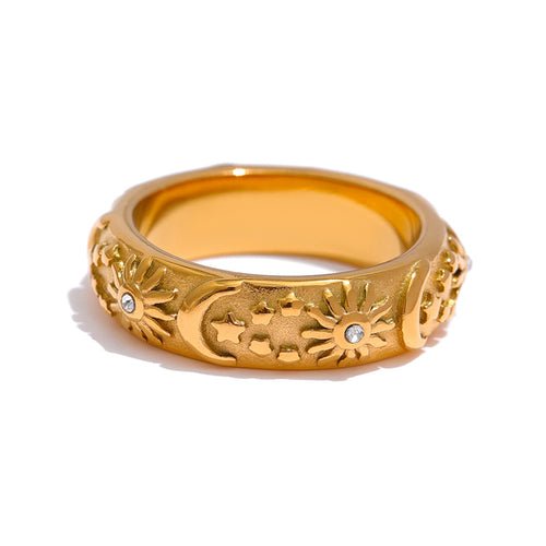 Sun Star Moon Ring - Sun Rhea Jewelry BoutiqueRings