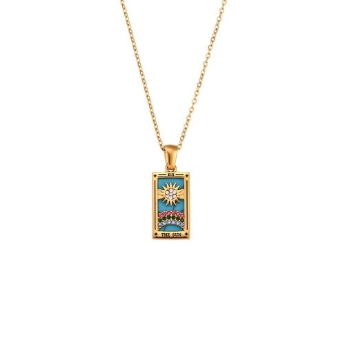Tarot Card Pendant Necklace - Sun Rhea Jewelry BoutiqueNecklaces