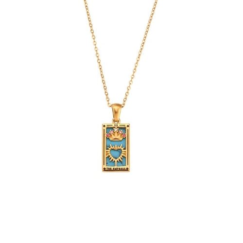 Tarot Card Pendant Necklace - Sun Rhea Jewelry BoutiqueNecklaces